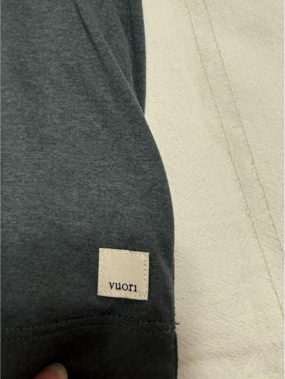 Vuori Daydream Crew Short Sleeve Top | Size M | Ink/Slate Blue Heather - Picture 4 of 7